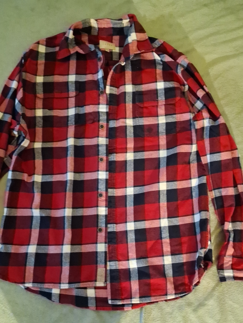 Jachs Red and Navy Plaid Button-Down Shirt